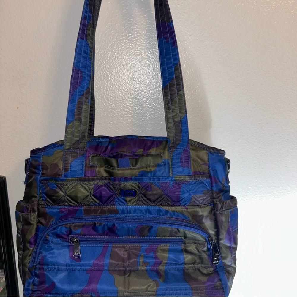 Lug brand Stylish Camouflage Tote Bag - Blue and Green